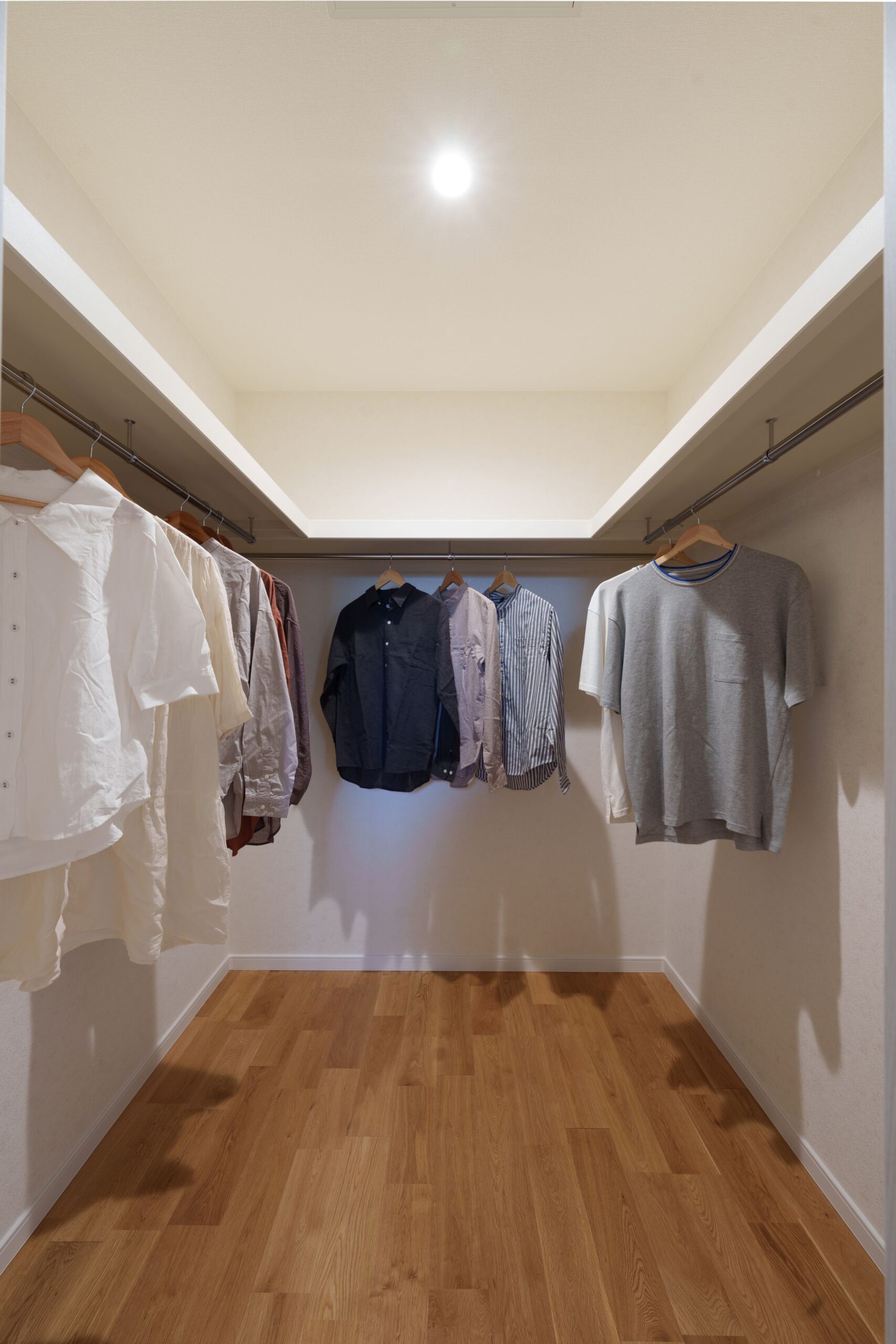 平屋だからこそファミクロは家の中心に計画